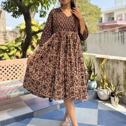 GOODHAND Floral Print Peplum Dress-image-34