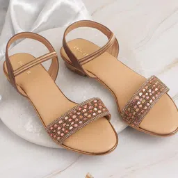 Mochi Women Embellished Stiletto Peep Toes-image-55