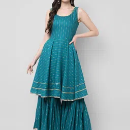 NYPA Women Printed Regular Gotta Patti Kurta with Sharara-46