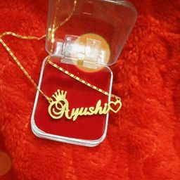 SR Export Gold-Plated Ayushi Name Pendant Necklace-image-44