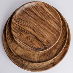 Think Artly Dune Acacia Plates Set of 3 - Large, Medium & Small - 1.401 kg image 5