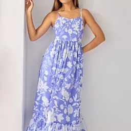 Ancestry Floral Print Formal Fit & Flare Maxi Dress-image-33