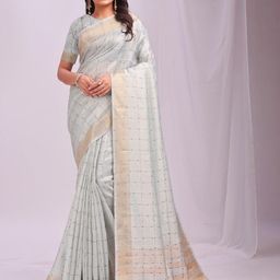 Mitera Woven Design Zari Organza Saree-picture-34