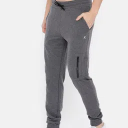 HRX by Hrithik Roshan Men Charcoal Grey Solid Slim Fit Athleisure Joggers-image-37