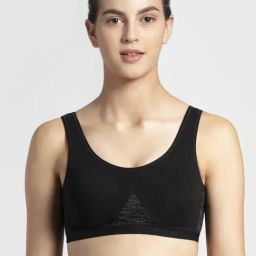 Jockey Black Non Padded Non Wired 1376 Sports Bra-image-59