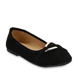 Passion Petals Kids Black Flat Ballets-image-99