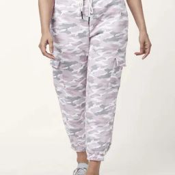 Ajile by Pantaloons Lilac Cotton Printed Joggers-44