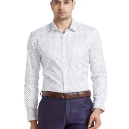 Park Avenue Blue Slim Fit Printed Shirt-picture-21