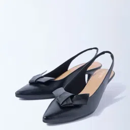 LUNA BLU by Westside Black Bow Detailed Slingback Mules-picture-21