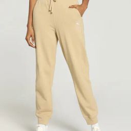 Puma Beige Logo Print Joggers-image-96