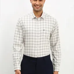 Allen Solly White Slim Fit Checks Shirt-image-68