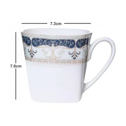 Sonaki White Bone china Tea & Coffee Mug - Set of 6 image 4