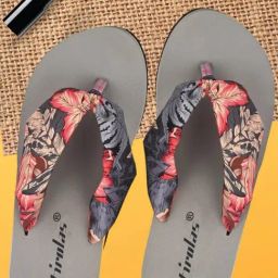 Hirolas Women's Grey Wedge Flip Flops-picture-38