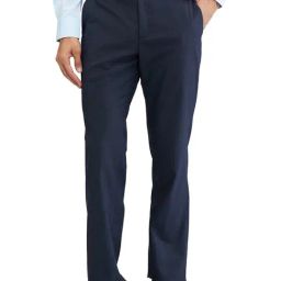 Park Avenue Blue Regular Fit Self Pattern Trousers-picture-6