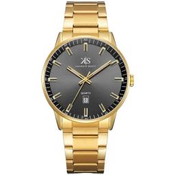 Kenneth Scott Men's Analog Black Dial Watch - K22010-GBGB-75