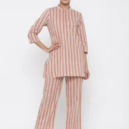 Jaipur Kurti Rust Printed Night Suit-picture-30