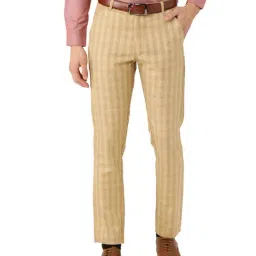 Sojanya Grey & Off White Striped Trousers-image-62