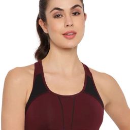 Enamor Purple Non Wired Padded Sports Bra-image-75