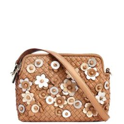 Eske Paola Tan Embellished Medium Sling Handbag-image-70