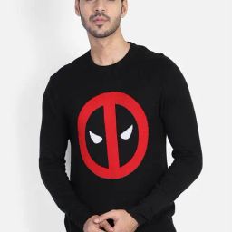 Free Authority Black Printed Deadpool Sweater-image-55