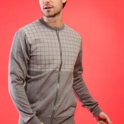 Campus Sutra Grey Full Sleeves Windcheater Jacket-46