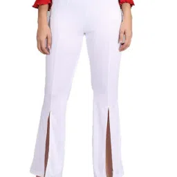 Kotty White Flared Fit Pants-image-64
