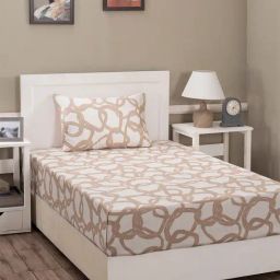 Maspar Pink 210 TC Cotton Single Bed Sheet with 1 Pillow Cover-image-33