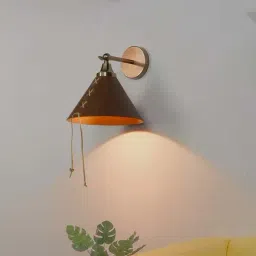 Fos Lighting Conical Brown Leather Wall Light - Set of 1-61