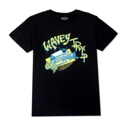 Palm Tree Kids Black Cotton Printed T-Shirt-image-85