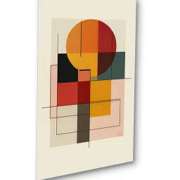 Nestroots Circle and Square Prints Multi Frame Abstract Canvas Wall Painting - Set of 4 image 4