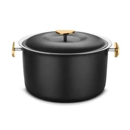 FnS Latina Black Stainless Steel Casserole With Lid (2.2 L)-image-78