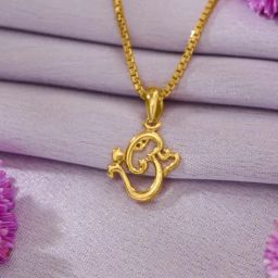 P.N.Gadgil Jewellers 22 Karat (916) Yellow Gold Omkar Pendant For Women/Men-image-30