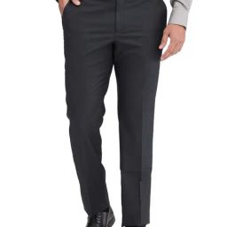 Park Avenue Grey Regular Fit Trousers-image-99