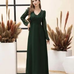 MISH Green Embellished Maxi Dress-image-96