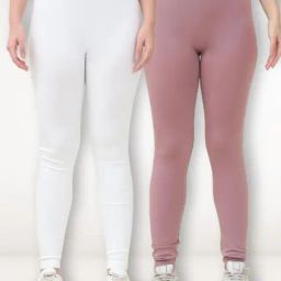 Gracit White & Purple Solid Tights (Pack of 2)-image-107