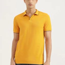 United Colors Of Benetton Yellow Regular Fit Polo T-Shirt-image-73
