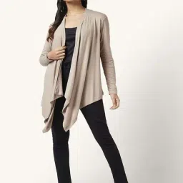 Honey by Pantaloons Beige Full Sleeves Shrug-image-89