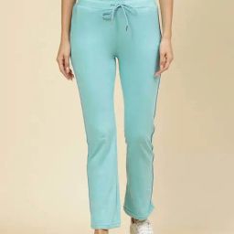 Monte Carlo Blue Mid Rise Track Pants-image-69