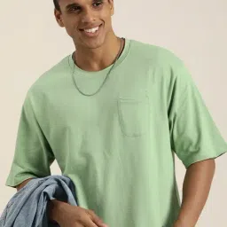 Dillinger Pista Green Loose Fit Cotton Oversized Crew T-Shirt-picture-13