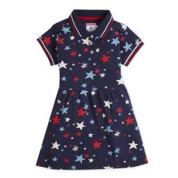 Beverly Hills Polo Club Kids Navy Printed Polo Dress-image-30