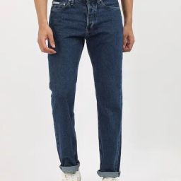 Calvin Klein Jeans Blue Cotton Regular Fit Jeans-image-59