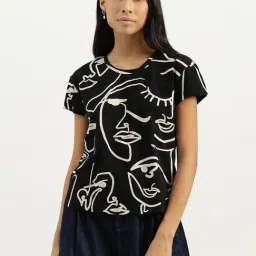 United Colors of Benetton Black Printed T-Shirt-picture-4