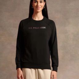U.S. Polo Assn. Black Cotton Printed Sweatshirt-40