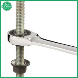 B K Jagan & Co Combination Spanner High Carbon Steel, Rubber Open End Polished 17 X 17 mm image 5