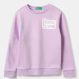 United Colors of Benetton Kids Purple Printed Full Sleeves Sweatshirt-image-26