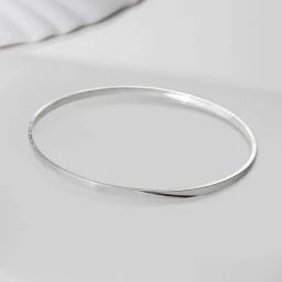 Zavya 925 Silver Sleek Bangle for Women-image-36