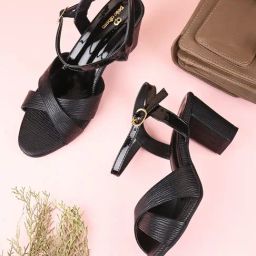 Pelle Albero Women's Black Ankle Strap Sandals-image-30