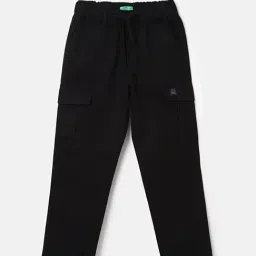 United Colors of Benetton Boys Black Solid Trousers-picture-19