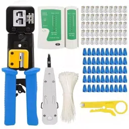 FEDUS RJ45 Pass Through Crimping Tool Kit Combo 3 Ergonomic, Textured (Pack of 25 Pcs)-3