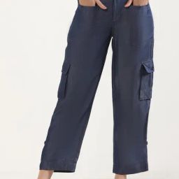 Elleven from Aurelia Blue Mid Rise Cargo Pants-image-42